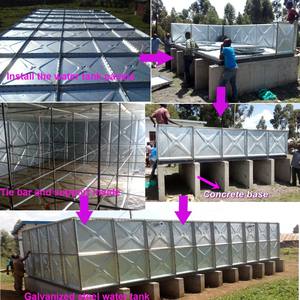 Réservoir d'eau de 50 000 l, réservoir d'eau en acier pressé, réservoir d'eau rectangulaire - Product Image 4