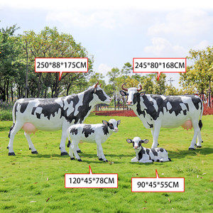 Escultura de Vaca de Fibra de Vidrio de 6 Pies de Altura, <span class=keywords><strong>Estatua</strong></span> de Vaca de Tamaño Real, <span class=keywords><strong>Estatua</strong></span> de Vaca Grande de 2 Metros de Altura - Product Image 6