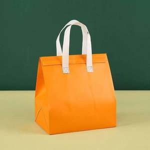 Eco-Friendly Custom Logo Thermal Cooler <b>Bag</b> <b>Recyclable</b> Non-Woven Insulated Lunch Take-Away Hamburger Sandwich Cake Bread Picnic - Product Image 4