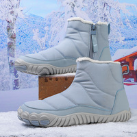 Bottes de neige imperméables unisexes à tige basse, doublées de polaire épaisse, antidérapantes, plates, chaudes pour l'hiver, chaussures de marche d'extérieur, OEM ODM, vente en gros