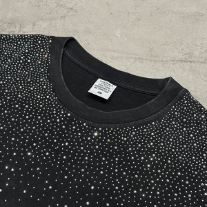 T-shirt da uomo in cotone di alta qualità con logo personalizzato, T-shirt streetwear con strass, T-shirt corta a maniche corte per uomo - Product Image 2