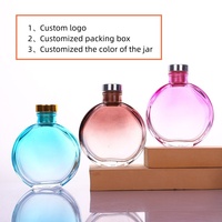 Bouteille de diffuseur personnalisée 50ml 100ml 150ml Bouteille de diffuseur en verre Bouteille de diffuseur de roseau de couleur