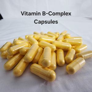 כמוסות ויטמין <span class=keywords><strong>B</strong></span> קומפלקס מלאות, ריבופלבין, ניאצין, חומצה פנטוטנית, אנרגיה, נוגד חמצון, בריאות מערכת העצבים, מאושר GMP - Product Image 1
