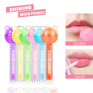 ผลไม้น่ารักหมีหลอดอมยิ้ม Candy รู<span class=keywords><strong>ป</strong></span>ร่างลิ<span class=keywords><strong>ป</strong></span>กลอสเจลสาวน้อย Lip Care ย้อมริมฝีปากน้ํามันเด็กลิปสติกสี<span class=keywords><strong>ชมพู</strong></span> - Product Image 2