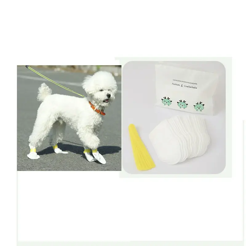 Cheaper price pet utensils wear-resistant disposable double-layer wear-resistant waterproof non-slip extended lace-up dog shoes