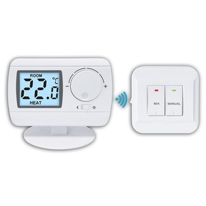 230V écran LCD couleur Non programmable sans fil pour pièce RF <span class=keywords><strong>Thermostat</strong></span> intelligent de chaudière à gaz pour chauffage au sol <span class=keywords><strong>NTC</strong></span> - Product Image 1