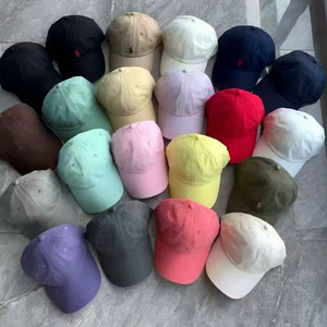 Casquette de baseball unisexe en sergé de coton brodée Polo Pony, réglable, multicolores, avec visière incurvée souple, pour le sport et les loisirs, protection solaire - Product Image 1