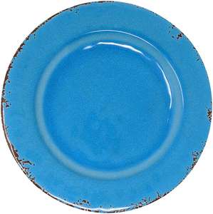 Juego de cena antiguo hogar de cerámica juego de <span class=keywords><strong>vajilla</strong></span> de <span class=keywords><strong>melamina</strong></span> de granja rústica de 12 piezas, servicio para 4 (azul huevo de Pascua) Color: Pascua - Product Image 4