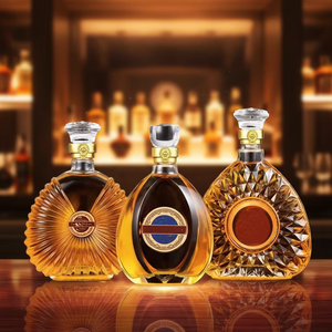 Bouteilles en verre borosilicate carrées pour spiritueux, vente en gros d'usine, 30ml, 500ml, 750ml, 1L, pour whisky, <span class=keywords><strong>rhum</strong></span>, tequila, <span class=keywords><strong>XO</strong></span> - Product Image 2