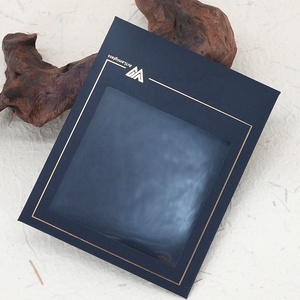 Enveloppe de courrier en papier noir personnalisée en gros <span class=keywords><strong>avec</strong></span> fenêtre pour l'emballage de bijoux, de <span class=keywords><strong>verre</strong></span> et de photos - Product Image 1