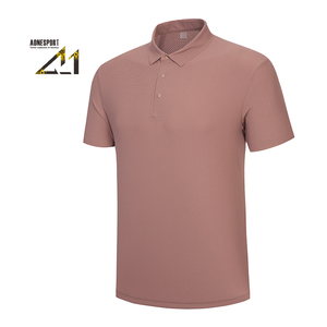 Camiseta de Golf de Punto para Hombre de Alta Calidad, Estilo Polo, Vintage, de Secado Rápido, Transpirable, que Absorbe la Humedad, de Color Sólido - Product Image 1