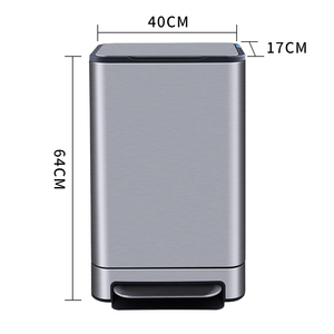 Cubo de Almacenamiento Rectangular de Acero Inoxidable y PP Ecológico de 40L para Uso Doméstico, Marca <span class=keywords><strong>GUDE</strong></span> - Product Image 6