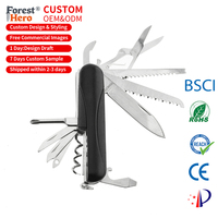 Couteau multifonction pliable 11 en 1, lame en acier inoxydable, EDC, portable, outil de survie en plein air, camping, outil utilitaire, OEM personnalisable