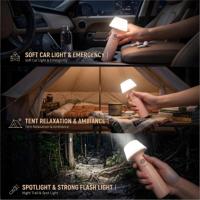 Lampe LED d'urgence MagiBazaar, torche portable légère, lumière chaude et froide, forme champignon, étanche IP65, 250 lumens, pour intérieur/extérieur