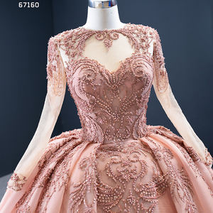 Jancember RSM67160 Robe de soirée à manches longues en dentelle avec appliques pour femmes - Product Image 2