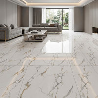 Vente Flash : Carreaux de Sol Modernes de Luxe Effet Pierre Brillante 600x1200mm en Porcelaine Antidérapante avec Garantie de 5 Ans pour Salle de Bain, Centre Commercial, École, Salon