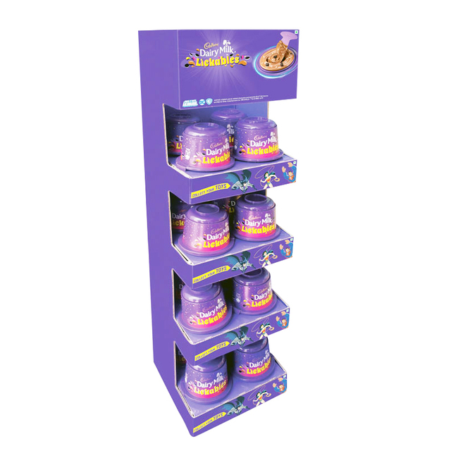 Retail Store Cardboard Point of Purchase Sidekick Display Stand Power Wing Hanging Food Sidekick Display Rack