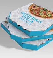 Kotak Pizza Kertas Cetak Kustom Murah Grosir Kotak Pizza Kertas Bergelombang dengan Logo Cetak Kustom
