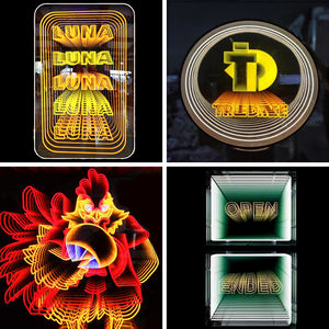 Enseigne au néon LED personnalisée, art miroir infini |   Livraison rapide sans MOQ pour la décoration murale publicitaire commerciale et domestique - Product Image 2