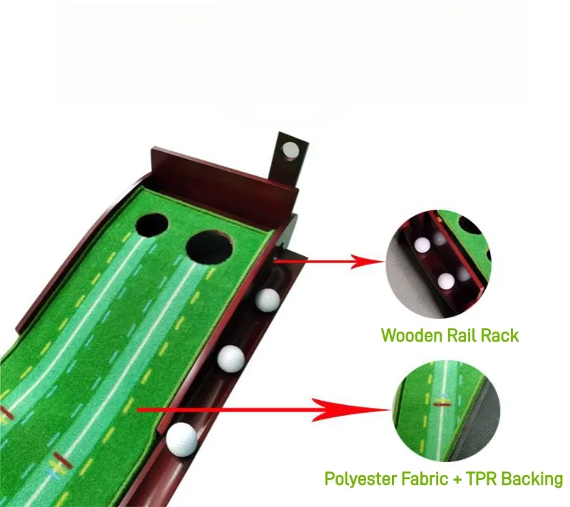Portable putting green training equipment mini golf practice training aid for home and office