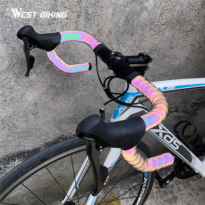 Tây BIKING New Đầy Màu Sắc Chuyên Nghiệp Chống Trượt Xe Đạp Handlebar <span class=keywords><strong>Tape</strong></span> Với Bar End Cắm New Phản Quang Xe Đạp Handlebar <span class=keywords><strong>Tape</strong></span> - Product Image 5