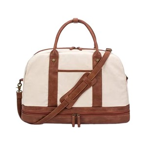 Sacs de voyage personnalisés en toile pour femmes, sacs de week-end, sacs de nuit, vente en gros, usine BSCI - Product Image 1