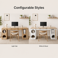 Bureau d'angle en bois en forme de L avec tiroirs, poste de travail informatique ergonomique moderne pour le bureau à domicile