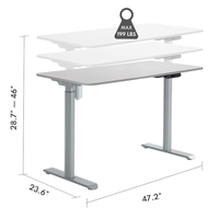 Table élévatrice électrique motorisée intelligente, bureau à domicile, table d'ordinateur moderne, table de travail réglable en hauteur, bureau assis-debout