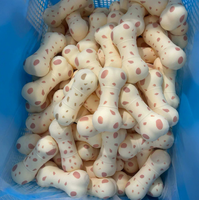 Nouveauté : Adorable jouet souple en forme d'os de chien, jouet sensoriel anti-stress Mochi à presser pour enfants, idéal comme cadeau ou pour les fêtes.