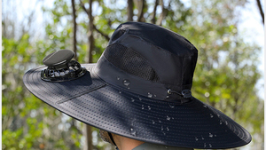 Chapeau de soleil anti-UV pour la pêche en plein air en été, protection contre l'exposition au soleil, chapeau à ventilateur solaire, chapeau de <span class=keywords><strong>camping</strong></span> - Product Image 6