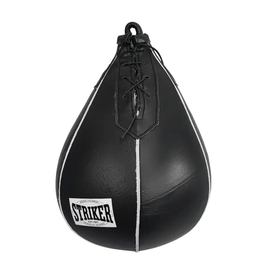 Bola de boxe para treinamento de boxe, boxe com cabeça de banda, bola de boxe preta personalizada, embalagem para treinamento de velocidade rápida, bola de pêra de boxe