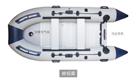 Bateaux gonflables de 3,3 mètres en gros, bateaux en PVC de 0,9 mm avec planchers en aluminium, bateaux en caoutchouc pour la pêche et le sauvetage