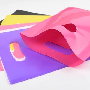 Bolsa de Compras de Plástico Reciclable con Asa, Personalizada con Logotipo Impreso, de HDPE/LDPE, con Refuerzo Lateral y Troquelado - Product Image 4