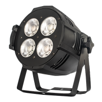 HT.STGL OEM & ODM Projecteur LED COB portable 4 x 50W (250W) DMX512 Noir pour Mariage, Église, Studio 220V