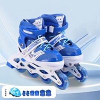 Patins à roulettes professionnels à 4 roues lumineuses avec roulements ABEC-7 et coque en PU
