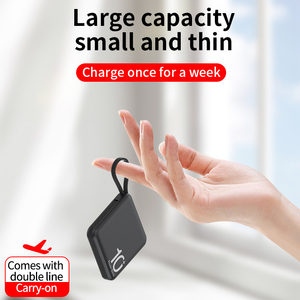 Groothandel Gepersonaliseerde 10000Mah Snel Opladen Powerbank Custom Logo Kleine Mini Schattige Usb <span class=keywords><strong>Power</strong></span> <span class=keywords><strong>Bank</strong></span> Met Oplaadkabel - Product Image 3