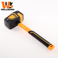 Marteau en caoutchouc bicolore noir et jaune Machinist Martillo OEM 312g Garantie de 3 ans pour le bricolage à domicile et la rénovation intérieure/Martelo