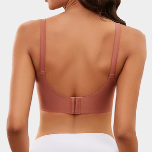 卸売 アイスシルク S <span class=keywords><strong>M</strong></span> L XL シームレス セクシー Vネック ソフト ワイヤレス スリープ ナーシングブラ 快適 マタニティ 授乳ブラ - Product Image 3