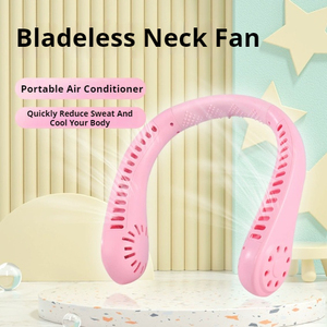 New summer portable <b>mini</b> neck-mounted fan with no blades air cooler <b>USB</b> charging electric fan - Product Image 3