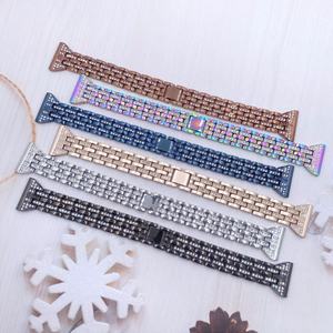 Correa <span class=keywords><strong>de</strong></span> Metal <span class=keywords><strong>de</strong></span> aleación <span class=keywords><strong>de</strong></span> Zinc para <span class=keywords><strong>Apple</strong></span> <span class=keywords><strong>Watch</strong></span> Band 40mm 44mm 41mm 45mm <span class=keywords><strong>Pulsera</strong></span> <span class=keywords><strong>de</strong></span> <span class=keywords><strong>eslabones</strong></span> <span class=keywords><strong>de</strong></span> acero inoxidable brillante <span class=keywords><strong>de</strong></span> diamante para mujer - Product Image 6