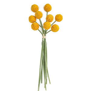 <b>Artificial</b> Flower <b>Bouquet</b> Plastic Pompon Flowers White Yellow Pink Orange Long Lasting Home Decor Wedding Props - Product Image 5
