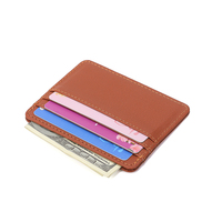 Dompet Kartu Minimalis Desain Kustom Kulit PU Anti-RFID Terbaru 2026