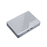 ITGZ 20Gbps Dual Bay M.2 SSD Enclosure RAID 0/1/JBOD/SPAN Turbo Fan Kotak Aluminium Mendukung 8TB