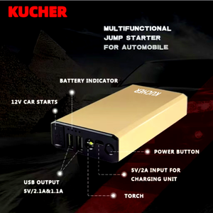 12В светодиодный фонарь-зажигатель, искробезопасный, золотистый, для запуска автомобиля, пиковый ток 400А, аварийное пусковое устройство, зарядное устройство для аккумуляторов, емкость 7500 мАч, для мотоциклов - Product Image 5