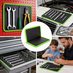 Magnetic Storage Tray Folding <b>Leather</b> Mat Double Sided For Small <b>Tools</b> Hardware Repair Organizing Workshop Use - Product Image 5