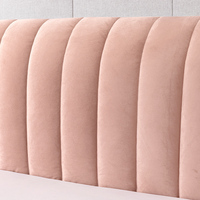 Housse de Tête de Lit Matelassée Super Douce Tout Compris, Protection Anti-Poussière Arrière de Lit en Velours Épais Couleur Unie