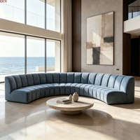 Canapé modulaire semi-circulaire moderne en tissu, canapé incurvé en forme de demi-lune pour salon, hôtel, bureau, salle de réception, événements