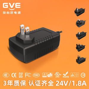 Lsu 24V 1.8A Ac Dc Power Adapter Us <b>Plug</b> For Set Top Box <b>Wifi</b> Box Desk Lamp Robot Vacuum Cleaner - Product Image 2