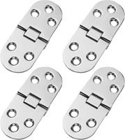 Charnière plate robuste en acier inoxydable, épaisseur 2 mm, angle d'ouverture 180°, pour machine à coudre, table pliante, plateau relevable