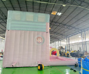 Nouveau design intérieur <span class=keywords><strong>petit</strong></span> château gonflable <span class=keywords><strong>rose</strong></span> gonflable mariage cavalier château <span class=keywords><strong>trampoline</strong></span> adapté aux enfants adultes - Product Image 5